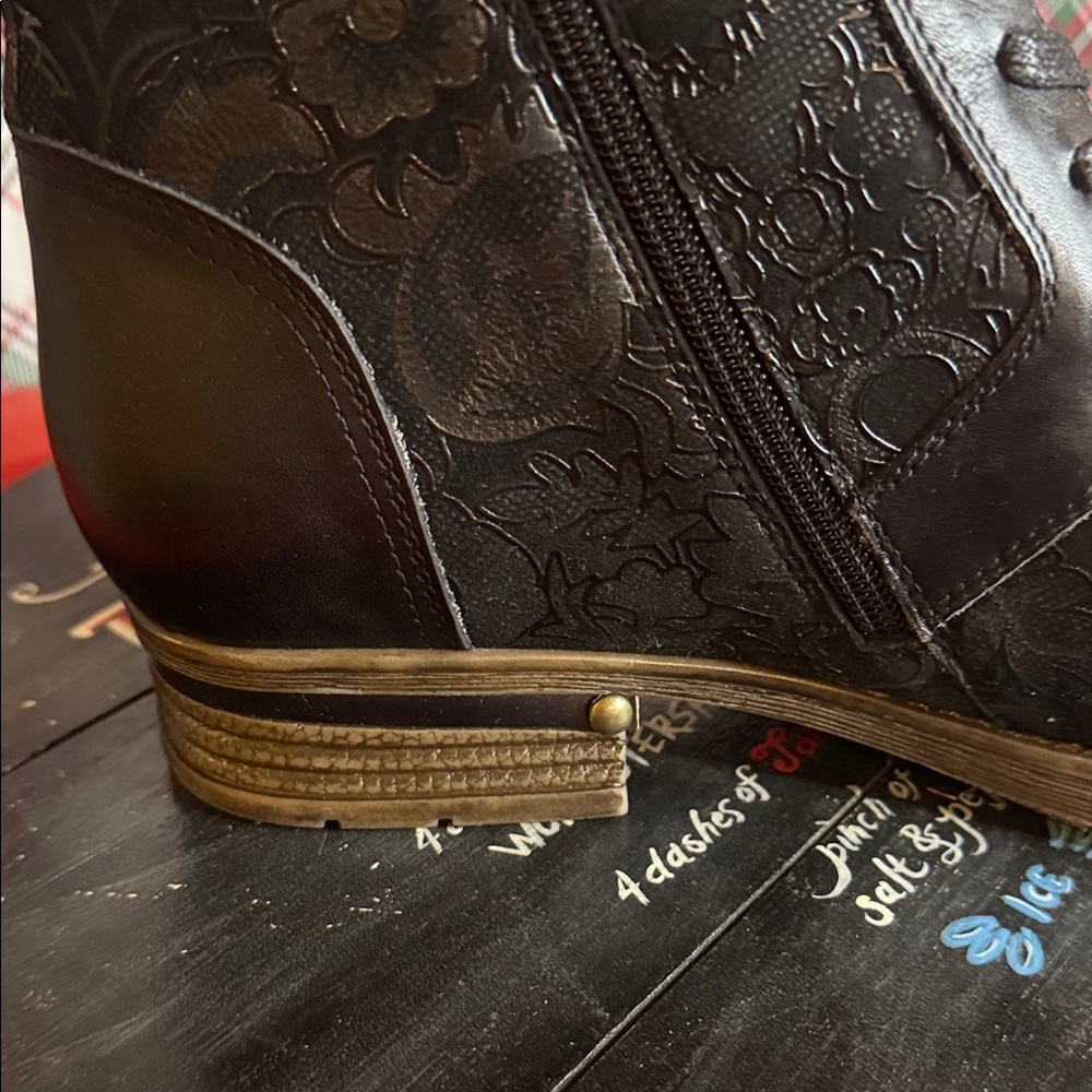 Black Lace-Up Ankle Boots - Picture 5 of 11